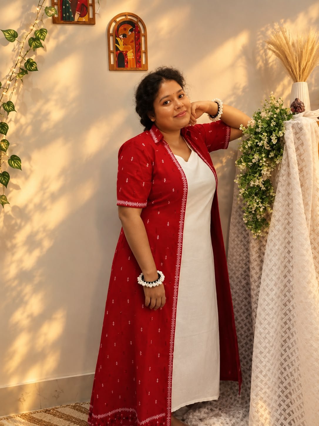 KOROBI — (JAMDANI PRINT )A Contemporary Bengali Classic - Image 8