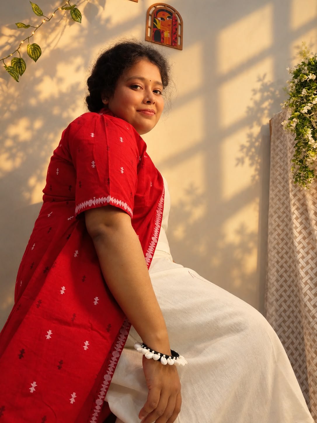 KOROBI — (JAMDANI PRINT )A Contemporary Bengali Classic - Image 5