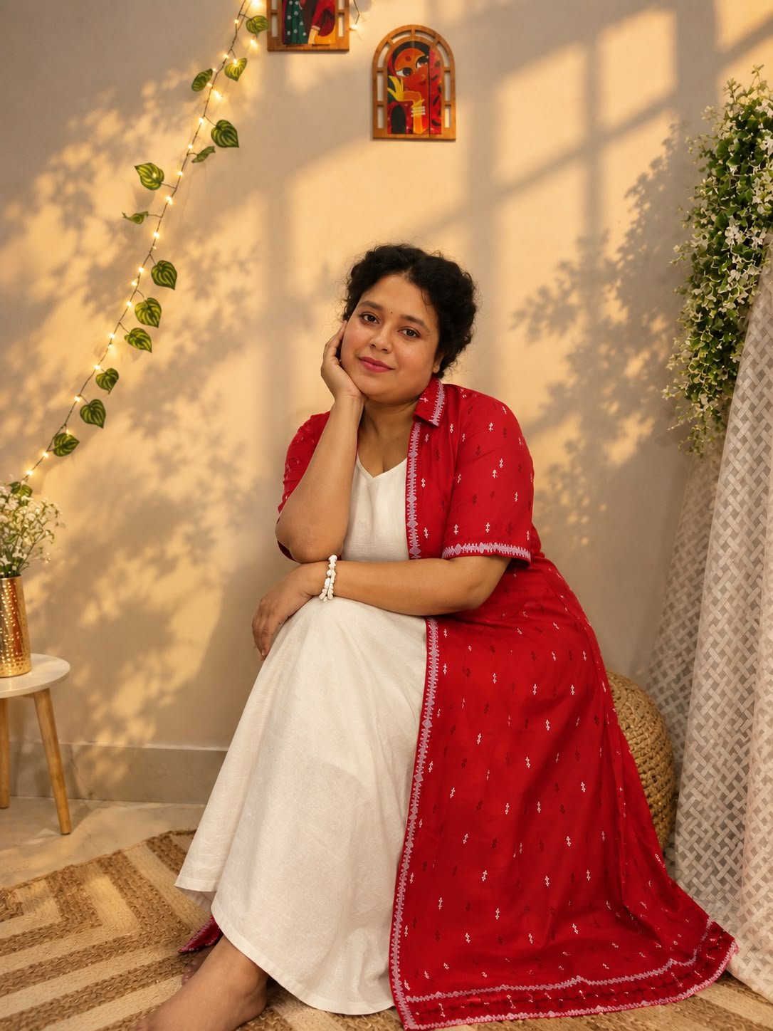 KOROBI — (JAMDANI PRINT )A Contemporary Bengali Classic - Image 3